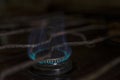 Blue butane gas fire