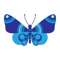 Blue butterfly clip art vector