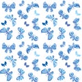 Blue butterfly fabric