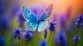 Vibrant Butterfly On Lavender Flowers: Stunning Macro Photography