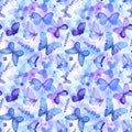 Blue Butterfly seamless pattern.. Abstract painting, design wallpaper, paper or background.