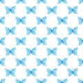 Blue butterfly watercolor seamless pattern Royalty Free Stock Photo