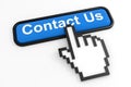 Blue button CONTACT US with hand cursor.