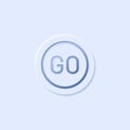 Blue button go icon Royalty Free Stock Photo