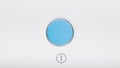 Blue button for turning on and off the electrical appliance, start button, start button on the white dashboard Royalty Free Stock Photo