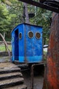 Old rusty cable car in chiatura, georgia Royalty Free Stock Photo