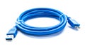 Blue cable usb to microusb 3