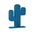 Blue Cactus icon isolated on transparent background.