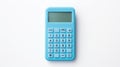 blue calculator white background Royalty Free Stock Photo