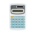 Blue calculator on white background Royalty Free Stock Photo