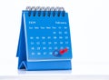 A blue calendar on February 29, 2024 on a leap year or leap day on a white background