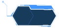 Blue callout frame template. Hud text box