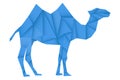 Blue camel. Polygonal