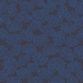 Blue camomiles seamless pattern dark background print