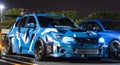 Blue Camouflage Custom Subaru WRX STI Hatchback Royalty Free Stock Photo