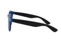 Blue camouflage print sunglasses with black gradient lens