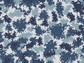 Blue camouflage seamless pattern. Trendy style pixel camo.