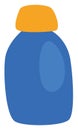 Blue camping water bottle, icon