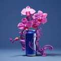 Blue Can With Flowers: A Pop Art-inspired Design By Mike Campau