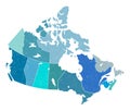 Blue Canada country map illustration with texture
