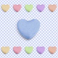 Blue candy heart