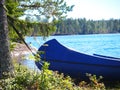 Blue canoe Royalty Free Stock Photo