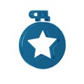 Blue Canteen water bottle icon isolated on transparent background. Tourist flask icon. Jar of water use in the campaign.