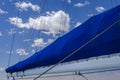 Blue canvas sail Royalty Free Stock Photo