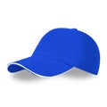 Blue cap Mockup, realistic style. Vector illustration. Royalty Free Stock Photo