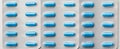 Blue capsule pills blister pack Royalty Free Stock Photo