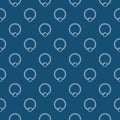 Blue captive hoop seamless pattern. Vector piercing texture