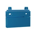 Blue Car battery icon isolated on transparent background. Accumulator battery energy power and electricity accumulator