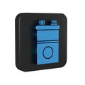 Blue Car battery icon isolated on transparent background. Accumulator battery energy power and electricity accumulator