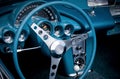 Blue car cockpit