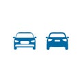 Blue car in different view icon and simple flat symbol for website,mobile,logo,app,UI Royalty Free Stock Photo