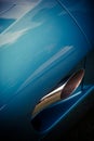 Blue car exhaust pipe Royalty Free Stock Photo