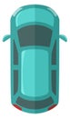 Blue car icon. Sedan auto top view Royalty Free Stock Photo