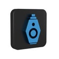 Blue Car key with remote icon isolated on transparent background. Car key and alarm system. Black square button. Royalty Free Stock Photo