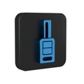 Blue Car key with remote icon isolated on transparent background. Car key and alarm system. Black square button. Royalty Free Stock Photo