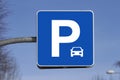 blue car parking sign Royalty Free Stock Photo