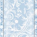 Blue card with lace Royalty Free Stock Photo