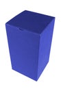 Blue cardboard box