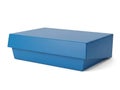 Blue cardboard box on white background Royalty Free Stock Photo