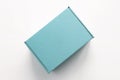 Blue cardboard gift box Royalty Free Stock Photo