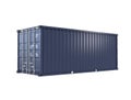 Blue cargo container Royalty Free Stock Photo