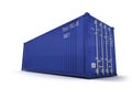 Blue cargo container Royalty Free Stock Photo