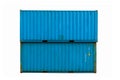 Blue cargo container