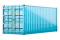 Blue cargo container. 3D rendering Royalty Free Stock Photo