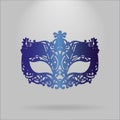 Blue Carnival Mask Royalty Free Stock Photo