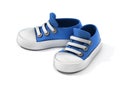 Blue cartoon sneakers 3d illustration